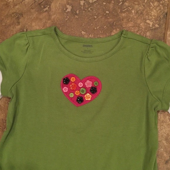 Gymboree girls size 7 long sleeve button heart top - Picture 2 of 3